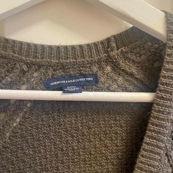 Dark green/brown American Eagle sweater - Picture 3 of 4